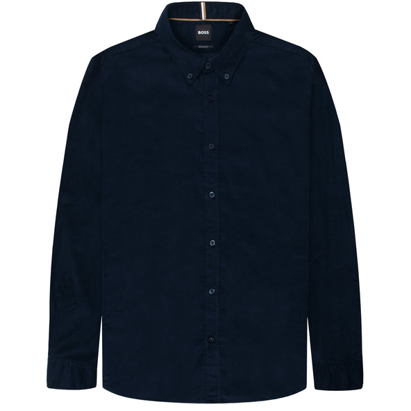 BOSS C-Liam Fine Cord LS Shirt Navy