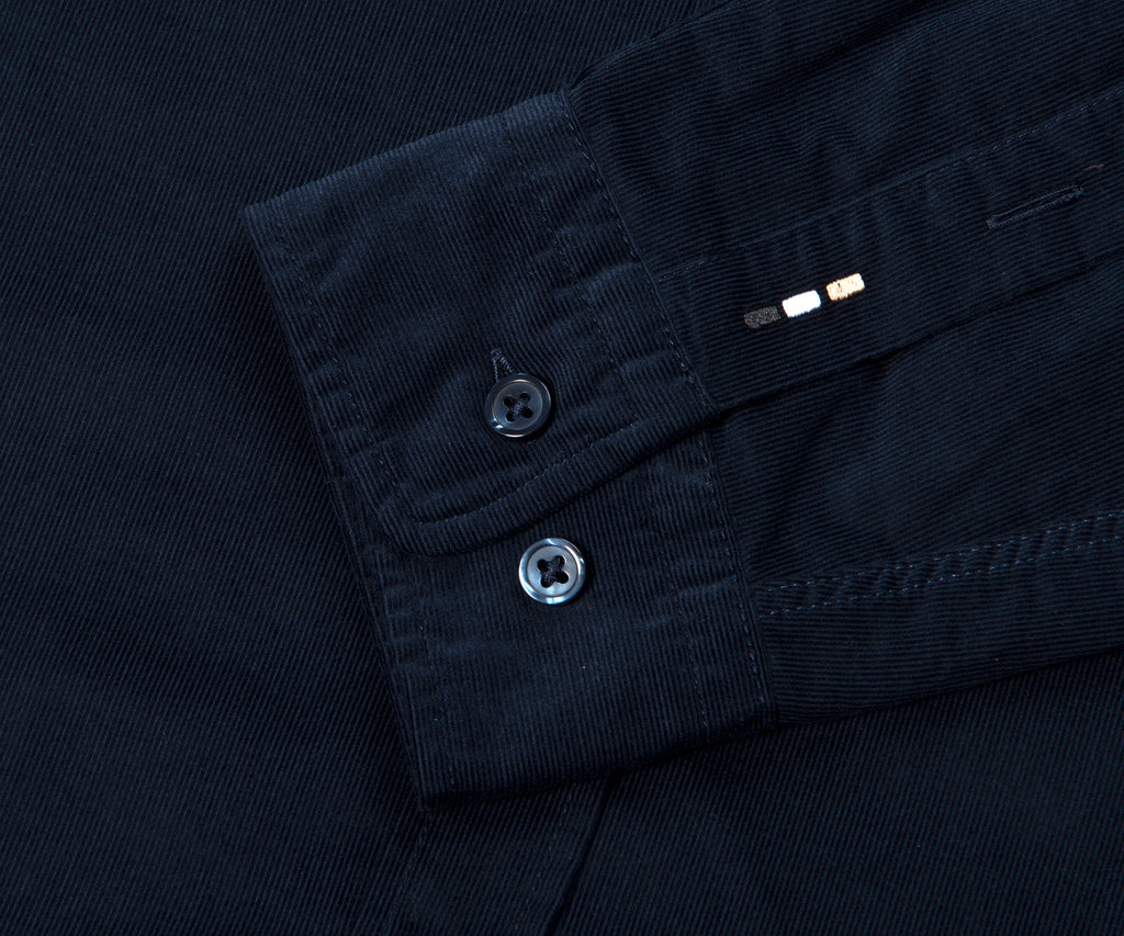 BOSS C-Liam Fine Cord LS Shirt Navy