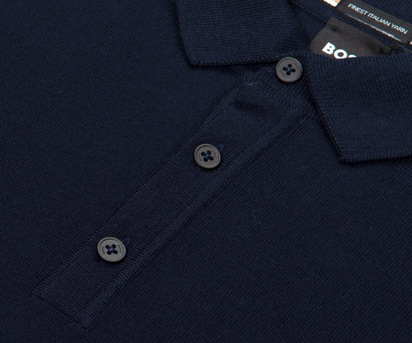 BOSS H-Peaver Slim Fit Mercerised Polo Dark Navy