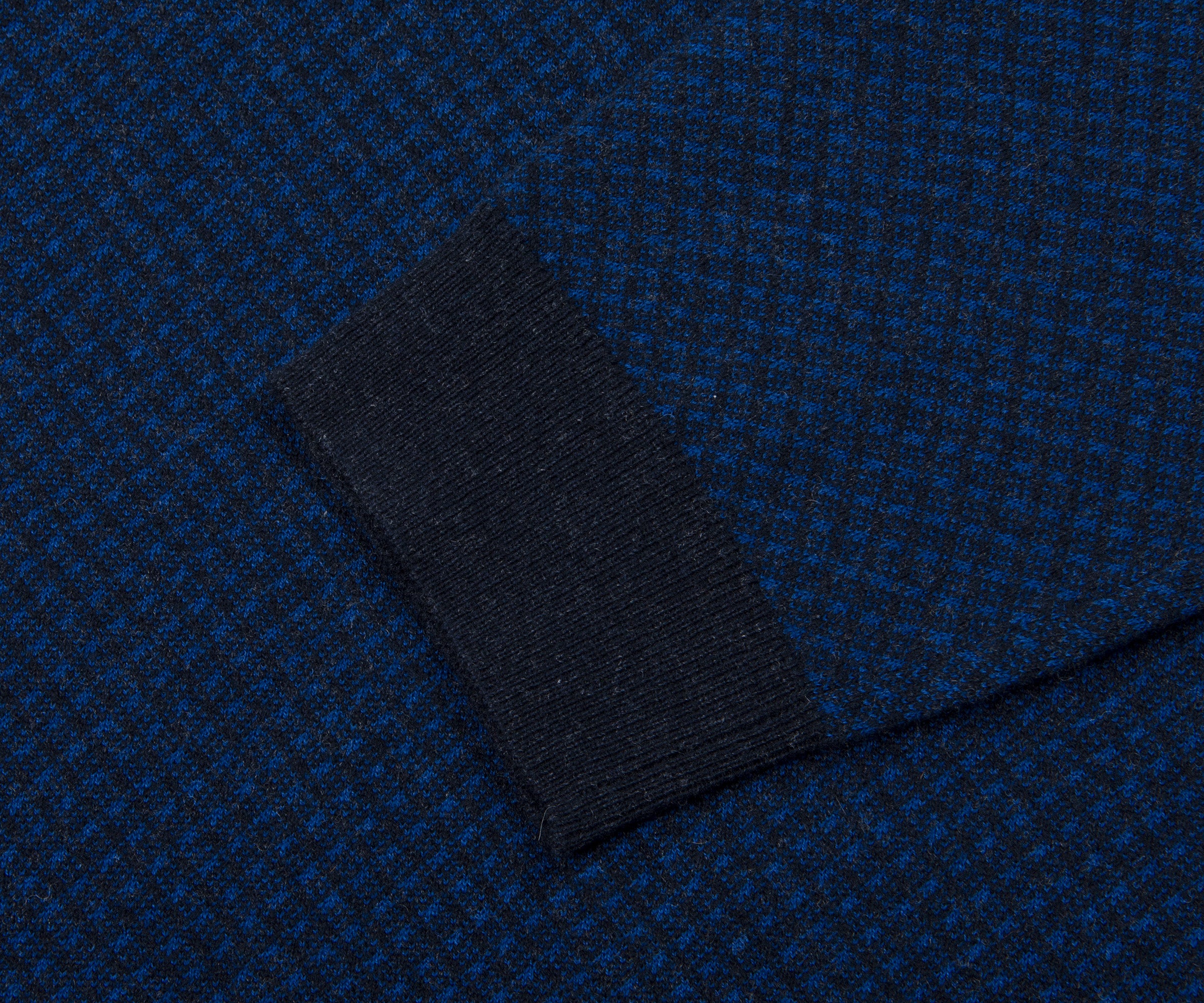 BOSS Textured Crew Neck Knitwear Navy