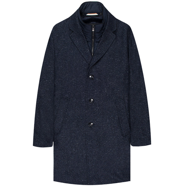 BOSS H-Hyde-Bib Overcoat Navy