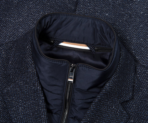 BOSS H-Hyde-Bib Overcoat Navy