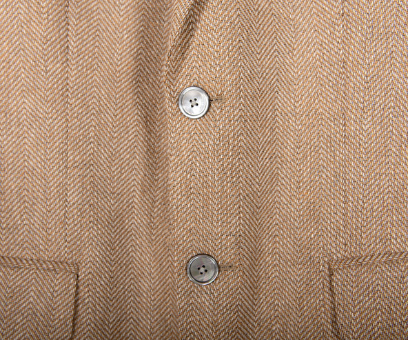 HUGO BOSS H-Hutson Slim Fit Herringbone Blazer Beige
