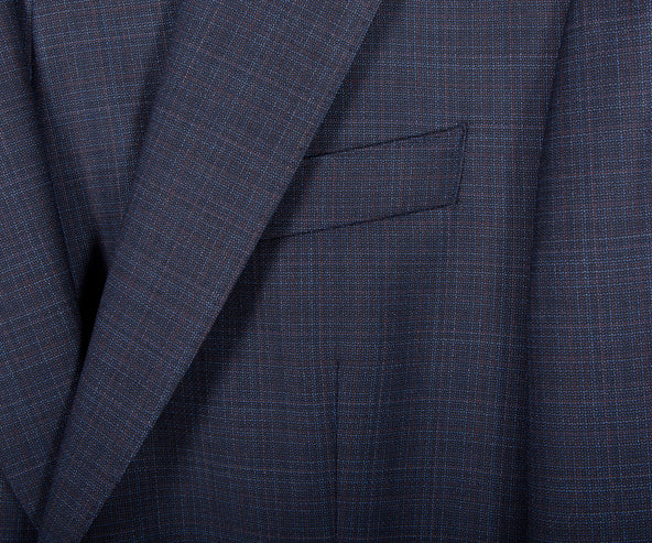 HUGO BOSS H-Huge Slim Fit 2 Piece Patterned Suit Dark Blue