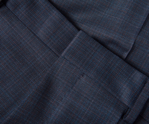 HUGO BOSS H-Huge Slim Fit 2 Piece Patterned Suit Dark Blue