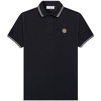 Stone Island Slim Fit SS Stretch Piqué Polo Navy