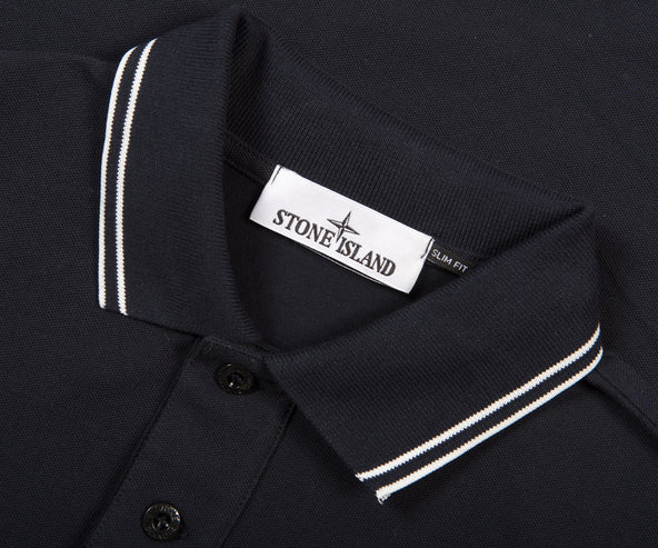 Stone Island Slim Fit SS Stretch Piqué Polo Navy
