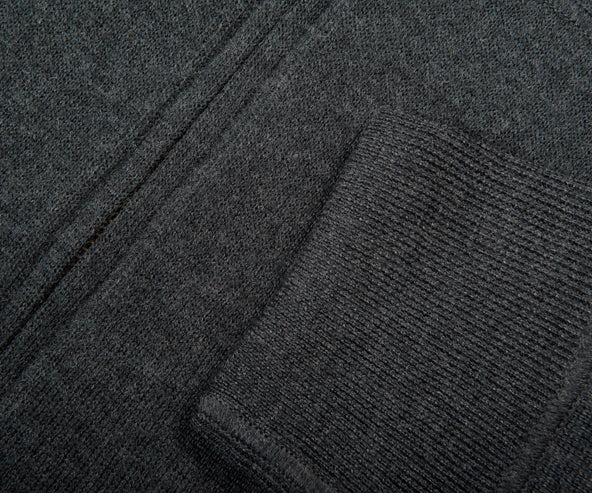 Polo Ralph Lauren Washable Wool Full Zip Jumper Dark Granite Heather