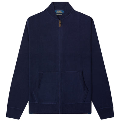 Polo Ralph Lauren Washable Wool Full Zip Jumper Hunter Navy