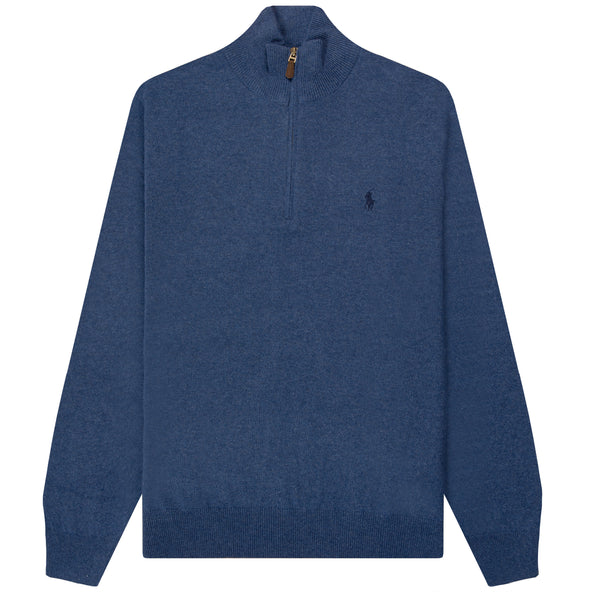 Polo Ralph Lauren Classic Logo 1/4 Zip Knit Rustic Navy Heather