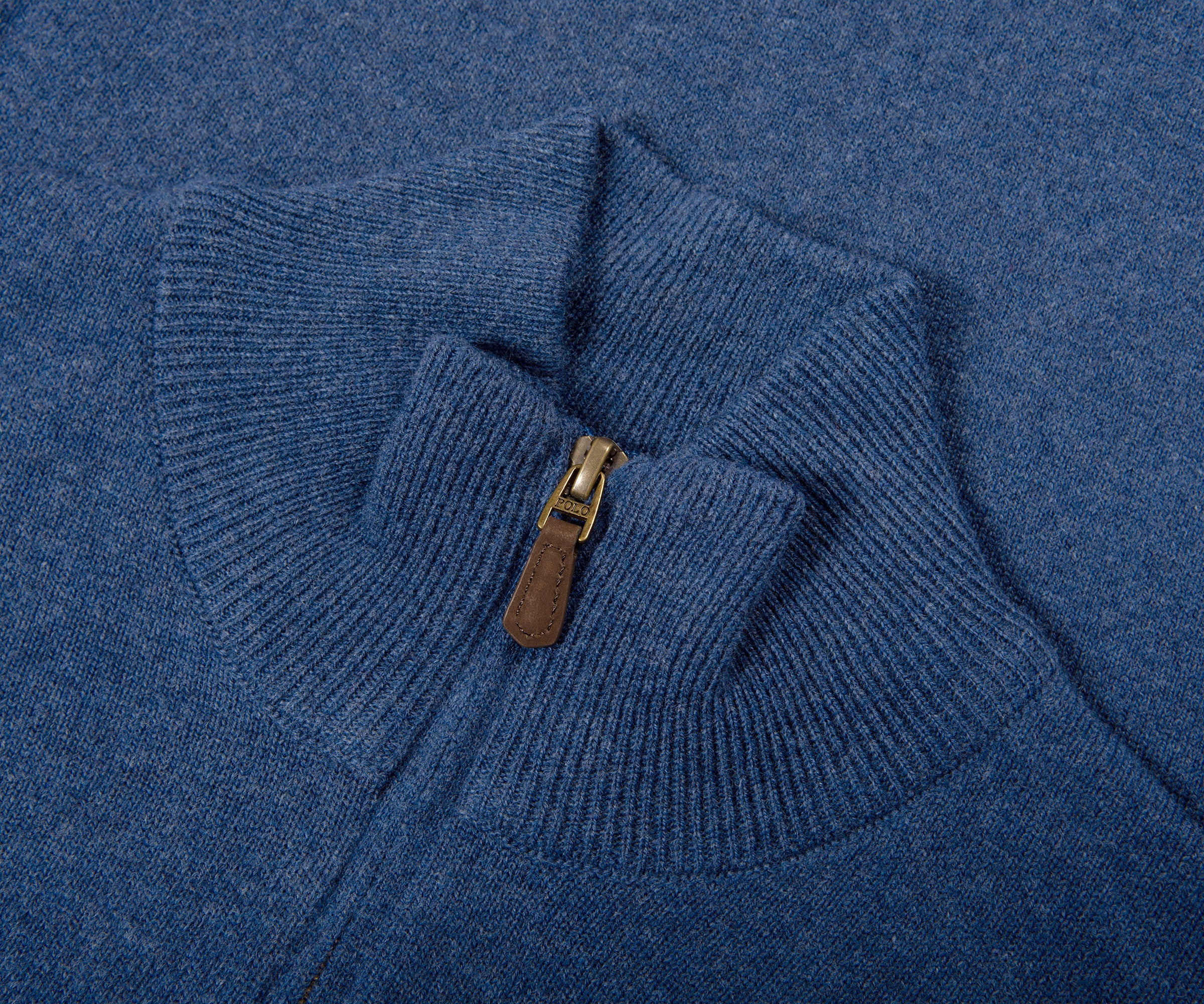 Ralph Lauren Classic Logo 1/4 Zip Knit Rustic Navy Heather