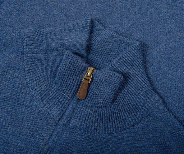 Polo Ralph Lauren Classic Logo 1/4 Zip Knit Rustic Navy Heather