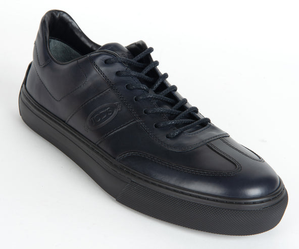 Tods Allacciata Leather Trainers Dark Navy