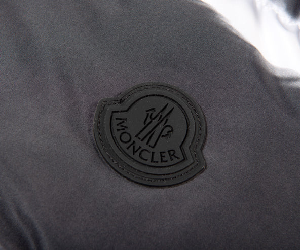 Moncler Sil Striped Down Jacket Black