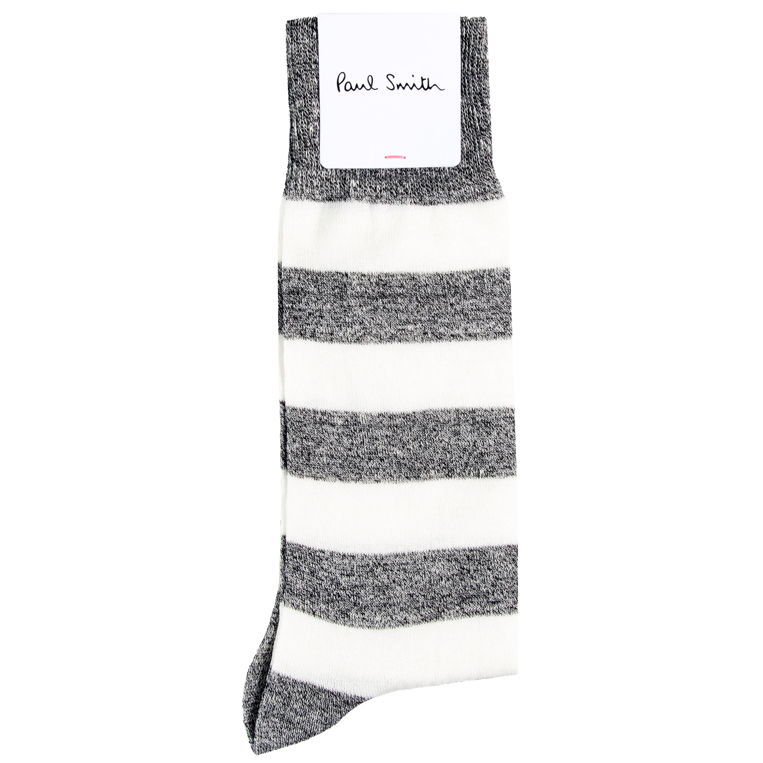 Paul Smith Barry Linen Striped Sock Grey/White