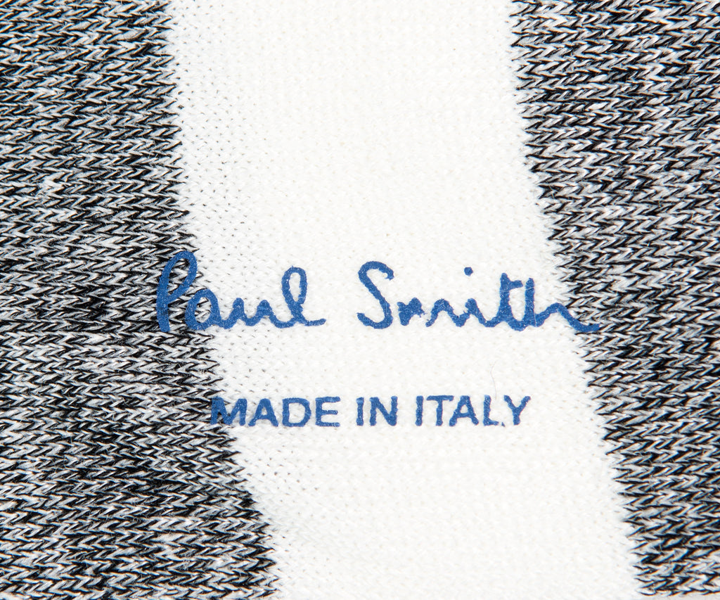Paul Smith Barry Linen Striped Sock Grey/White