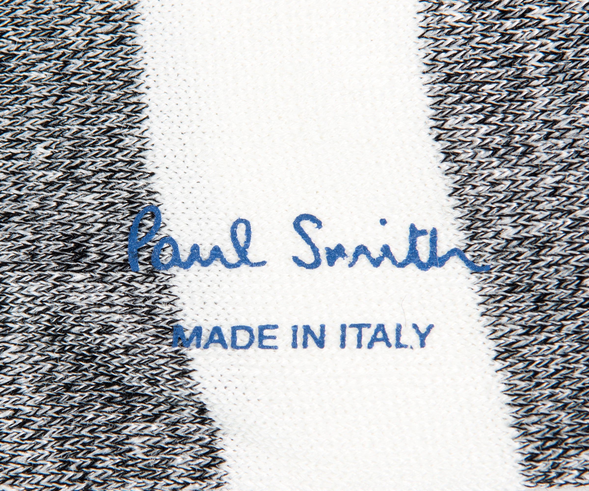 Paul Smith Barry Linen Striped Sock Grey/White