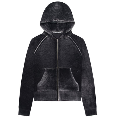 Acne Studios Acid Wash Cashmere Hoodie Grey