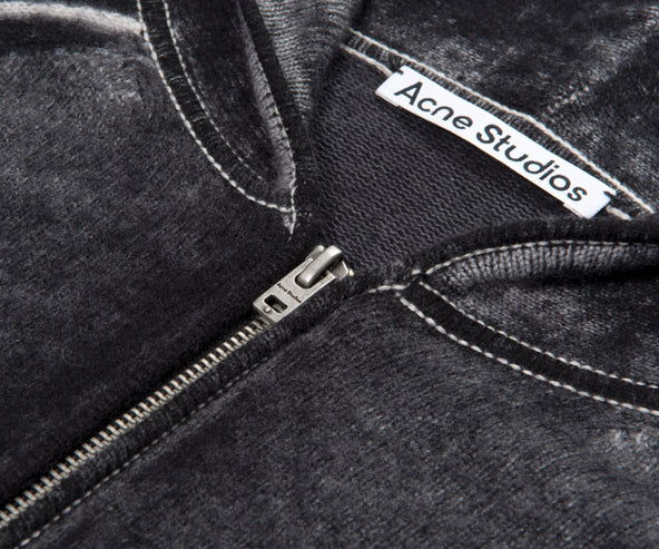 Acne Studios Acid Wash Cashmere Hoodie Grey