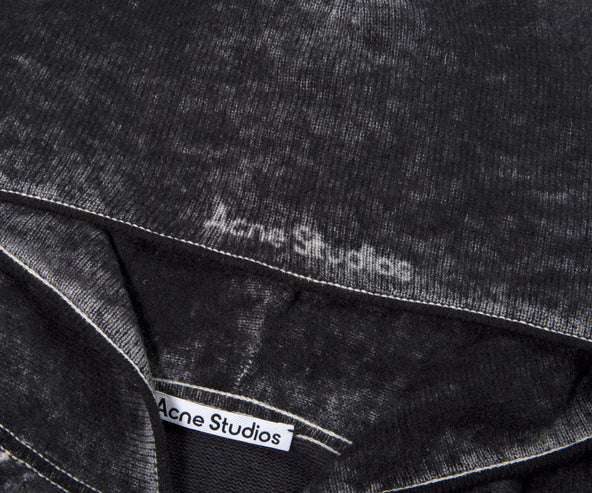 Acne Studios Acid Wash Cashmere Hoodie Grey