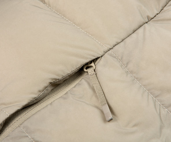 Moncler Bresse Hooded Down Gilet Light Beige