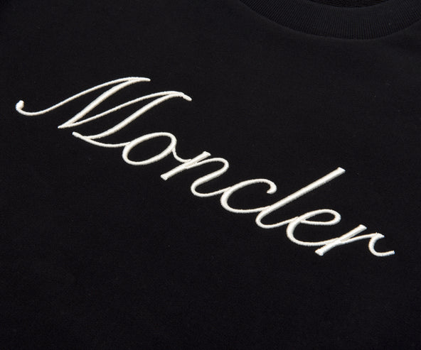 Moncler Embroidered Logo Sweatshirt Black