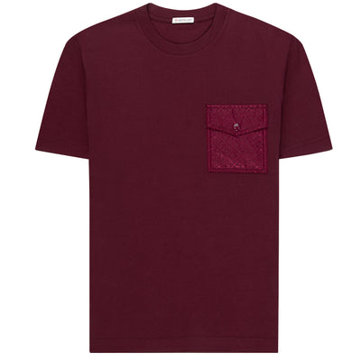 Moncler Monogram T-Shirt With Pocket Burgandy
