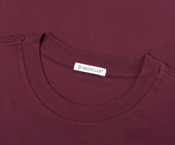 Moncler Monogram T-Shirt With Pocket Burgandy