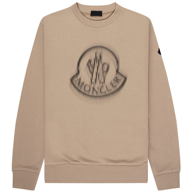 Moncler Blurred Chest Logo Sweatshirt light Beige