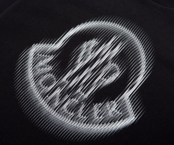 Moncler Blurred Chest Logo Sweatshirt Black