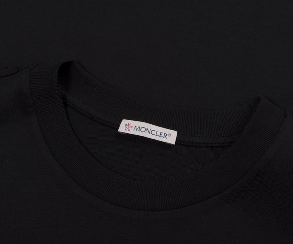 Moncler Embroidered Varsity Logo T-Shirt Black