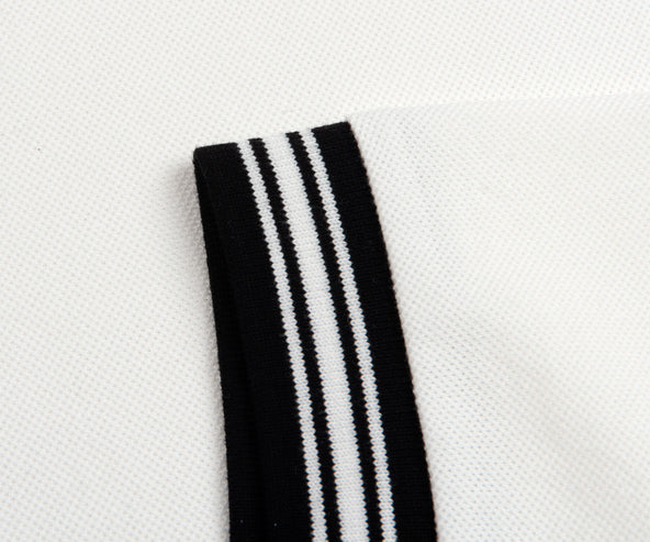 Moncler Embroidered Varsity Logo Polo White
