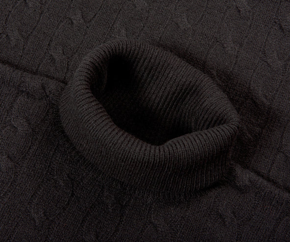 Polo Ralph Lauren Cable Wool-Cashmere Rollneck Jumper Black