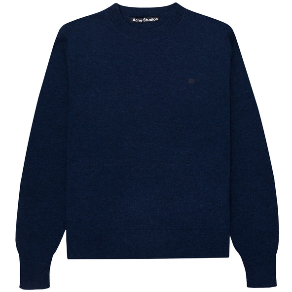 Acne Studios Knitted Classic Crewneck Sweater Navy – Pockets