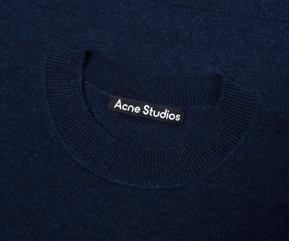 Acne Studios Knitted Classic Crewneck Sweater Navy