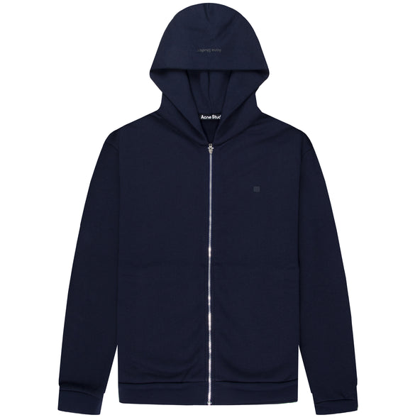 Acne Studios Classic Hooded Full Zip Sweater Navy