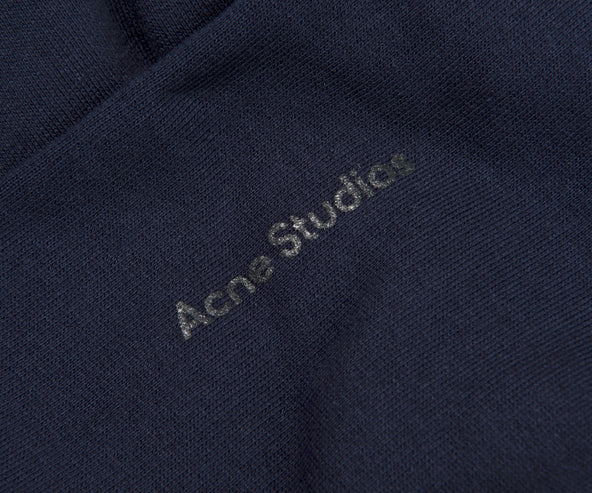 Acne Studios Classic Hooded Full Zip Sweater Navy