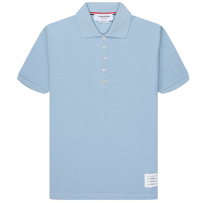 Thom Browne Pique Polo 4-Bar Blue