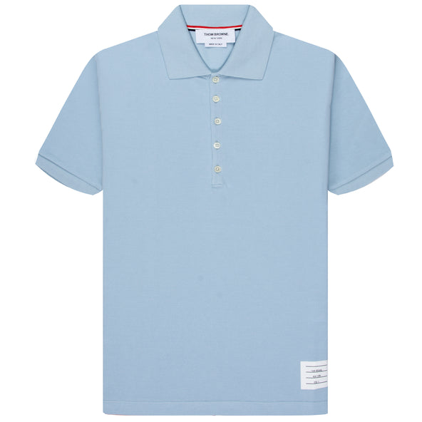 Thom Browne Pique Polo 4-Bar Blue