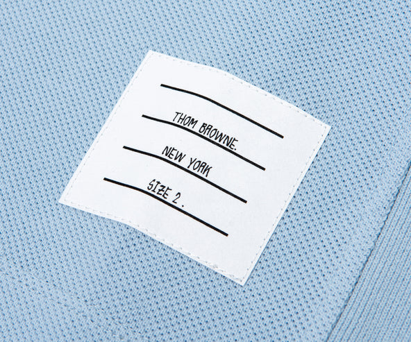 Thom Browne Pique Polo 4-Bar Blue