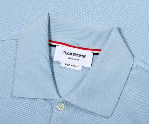 Thom Browne Pique Polo 4-Bar Blue