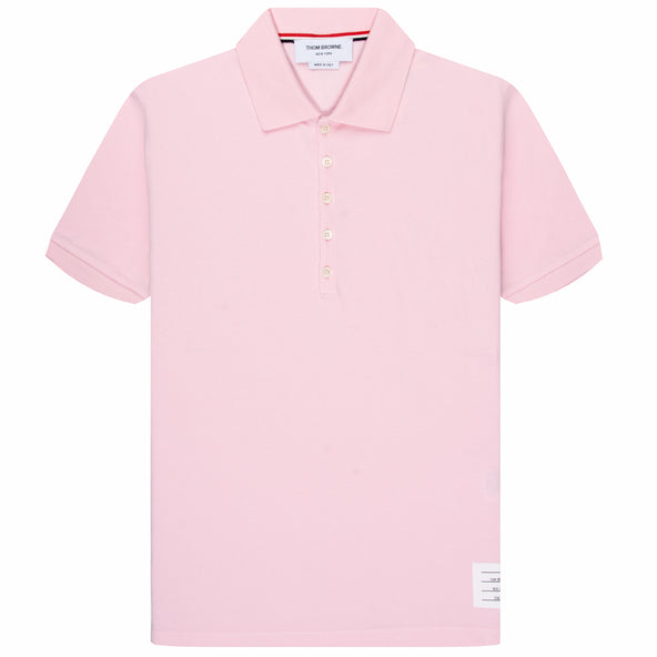 Thom Browne Pique Polo 4-Bar Pink