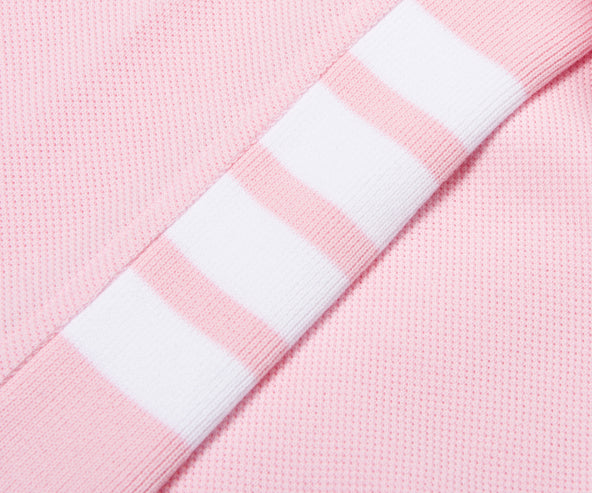 Thom Browne Pique Polo 4-Bar Pink