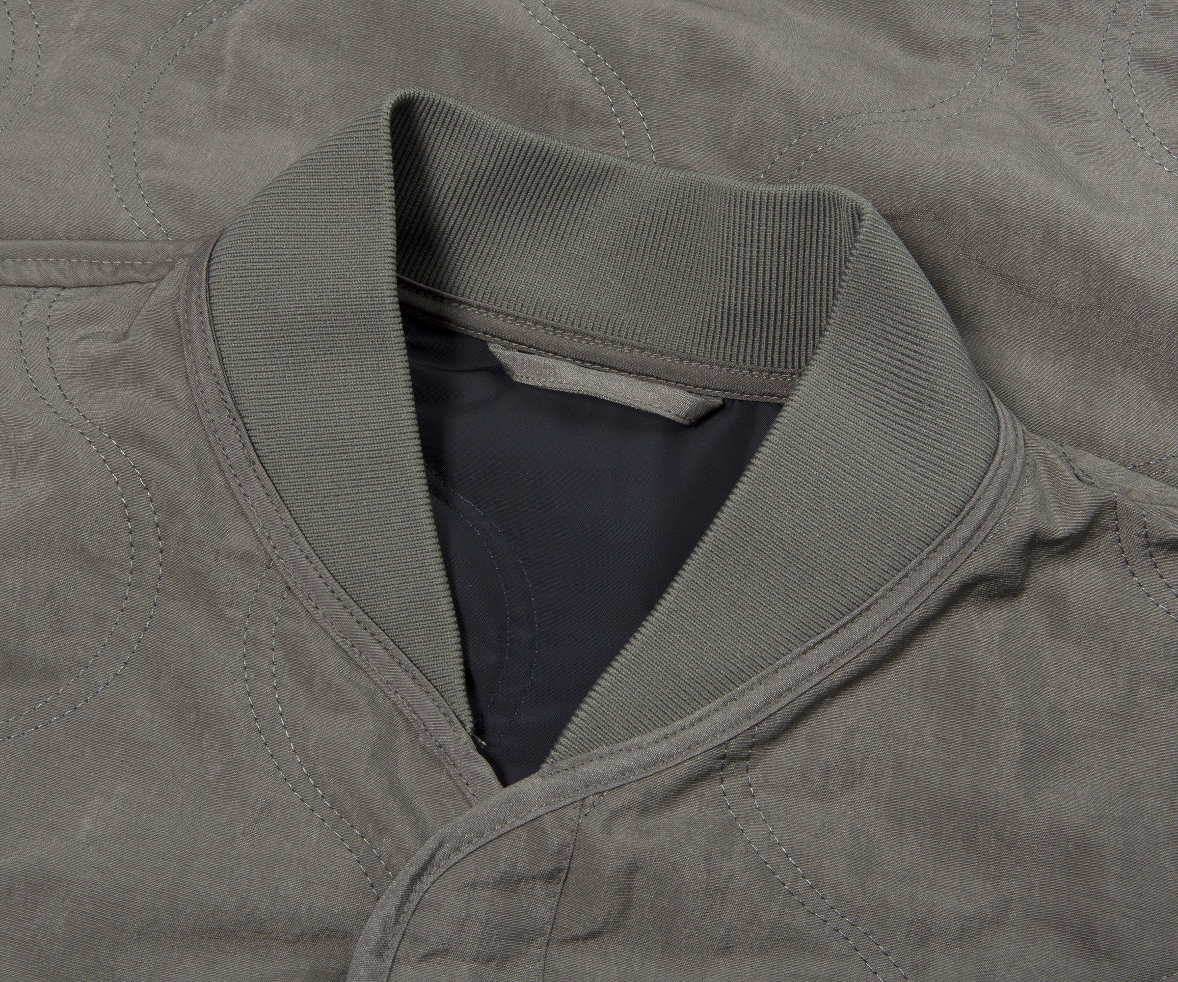 Emporio Armani Quilted Bomber Jacket Forest Fog