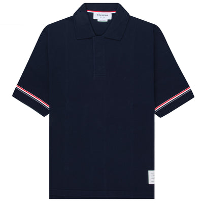 Thom Browne Rugby Fit SS Polo Navy