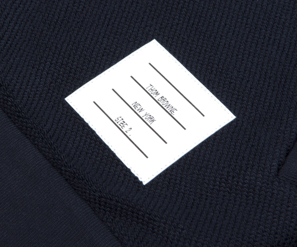 Thom Browne Funnel Neck Zip Knitted Cardigan Navy