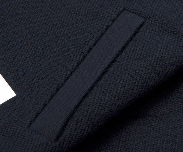 Thom Browne Funnel Neck Zip Knitted Cardigan Navy