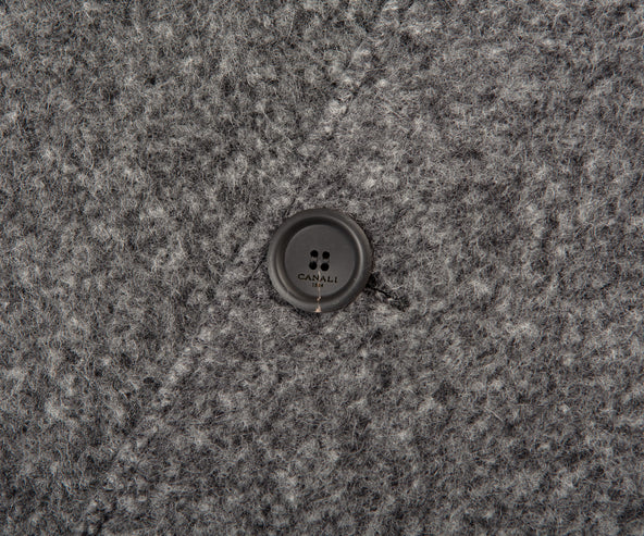 Canali Baby Alpaca Overcoat Grey