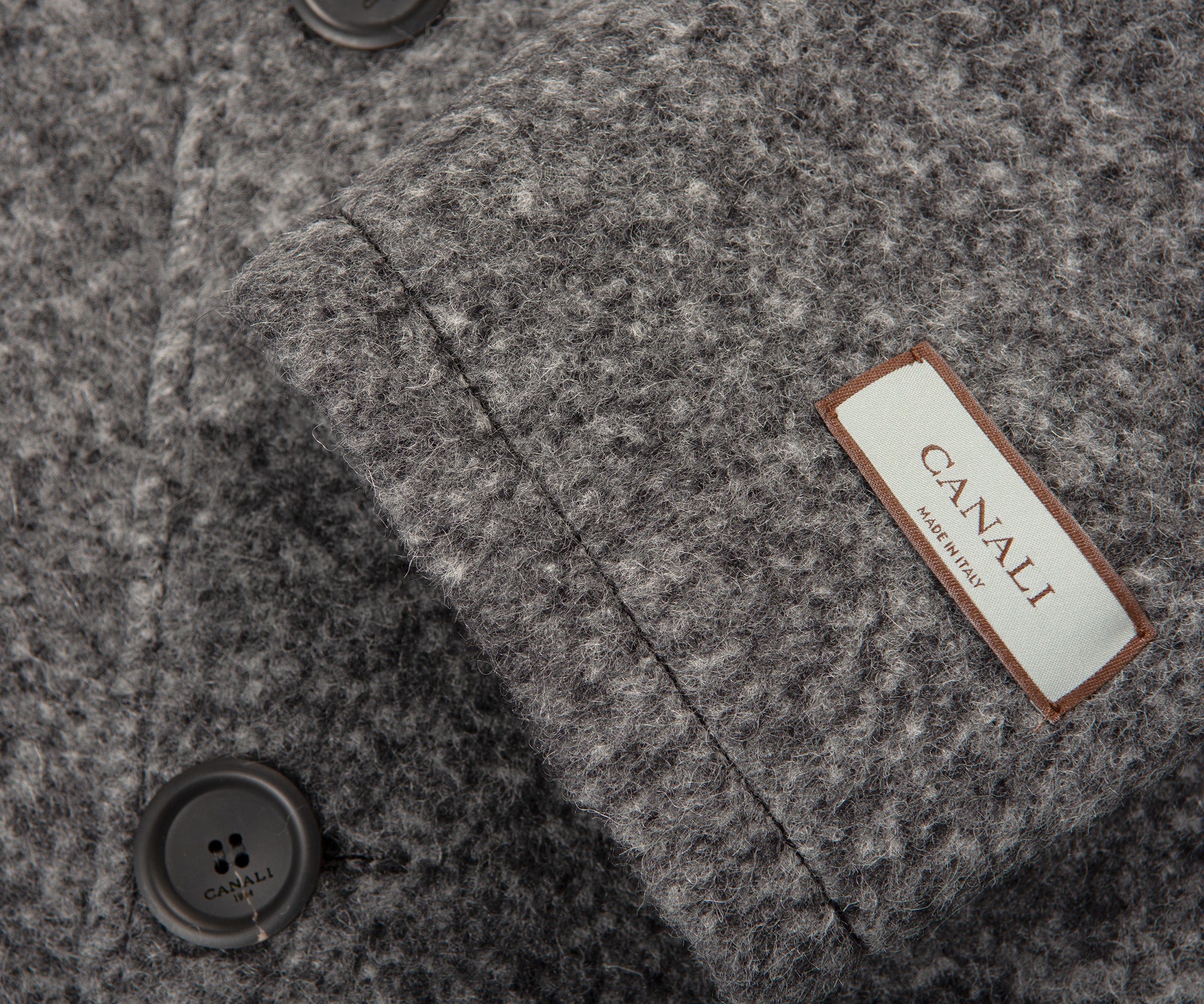 Canali Baby Alpaca Overcoat Grey