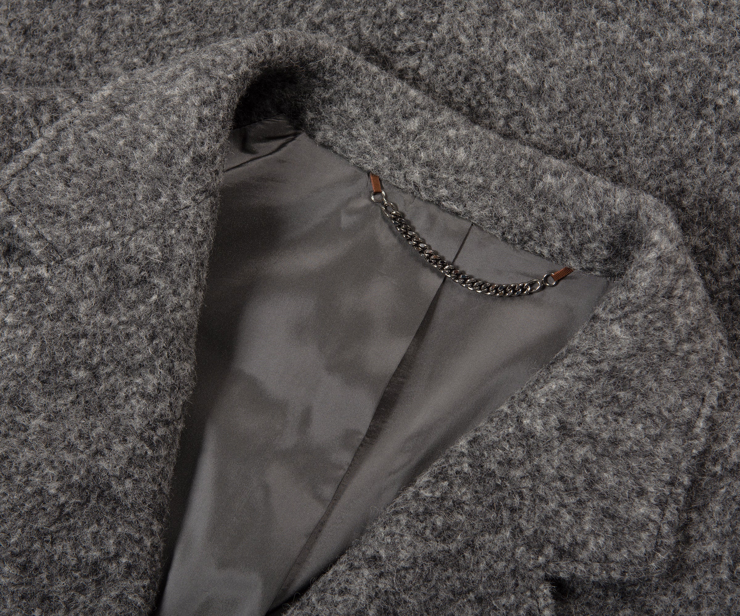 Canali Baby Alpaca Overcoat Grey